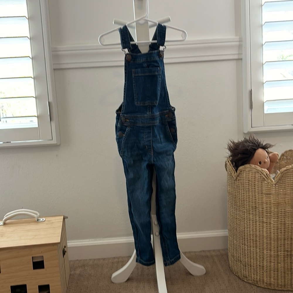 Crewcuts (Jcrew) girls denim overalls sz 4/4T